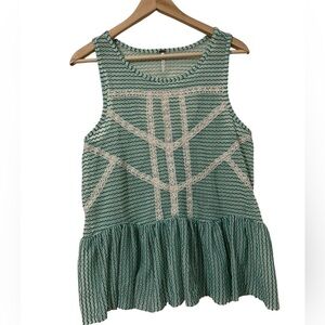 Free People Sleeveless Teal Top